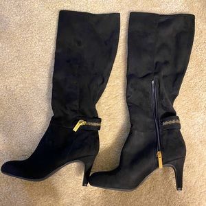 BCBG Black Calf Knee High Boots
